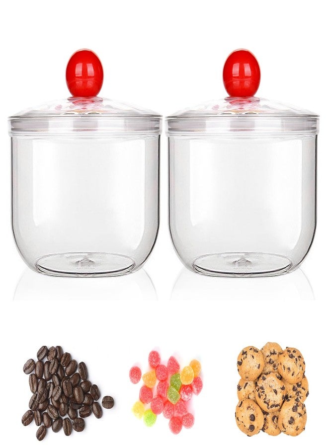 Custde 30 floz Clear Plastic Candy Jar with Lid - Airtight Multi-Purpose Storage for Candy, Cookies, Coffee & More - Ideal for Kitchen, Office, Bathroom (30 fl oz) - Image 3